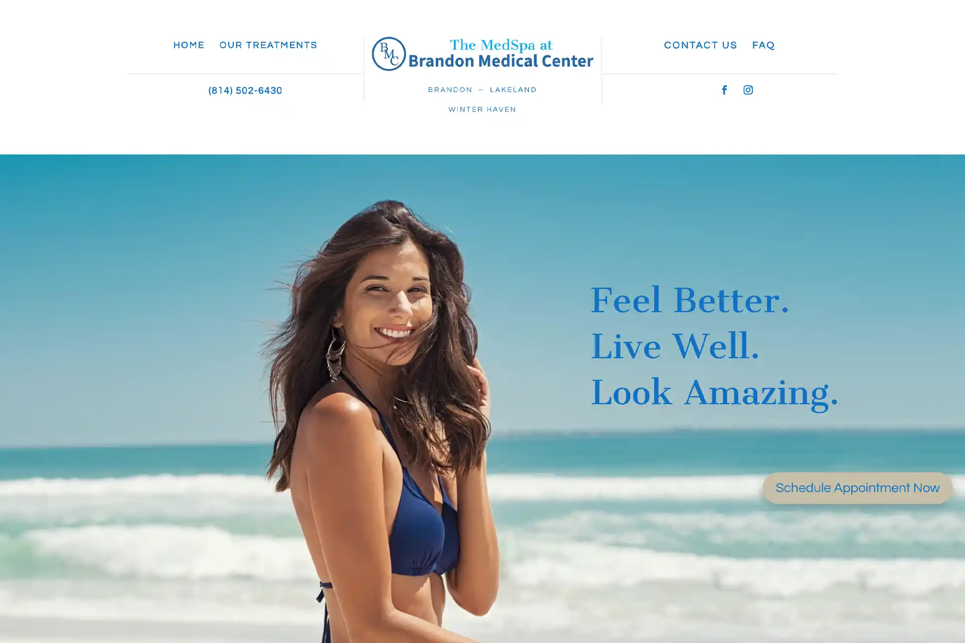 Brandon Medical Center website designed by Great Impressions