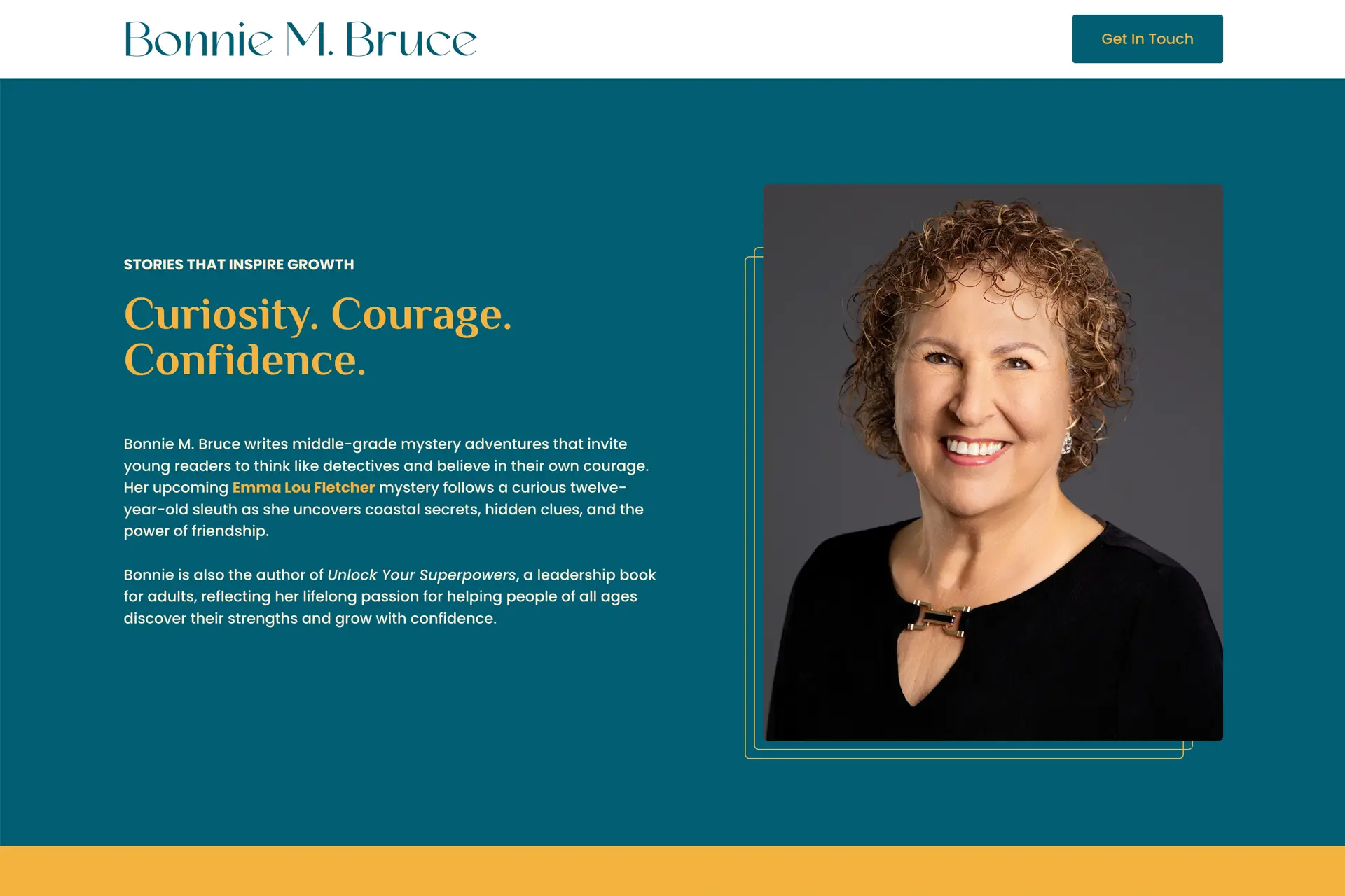 Bonnie Bonnie M. Bruce website designed by Great Impressions